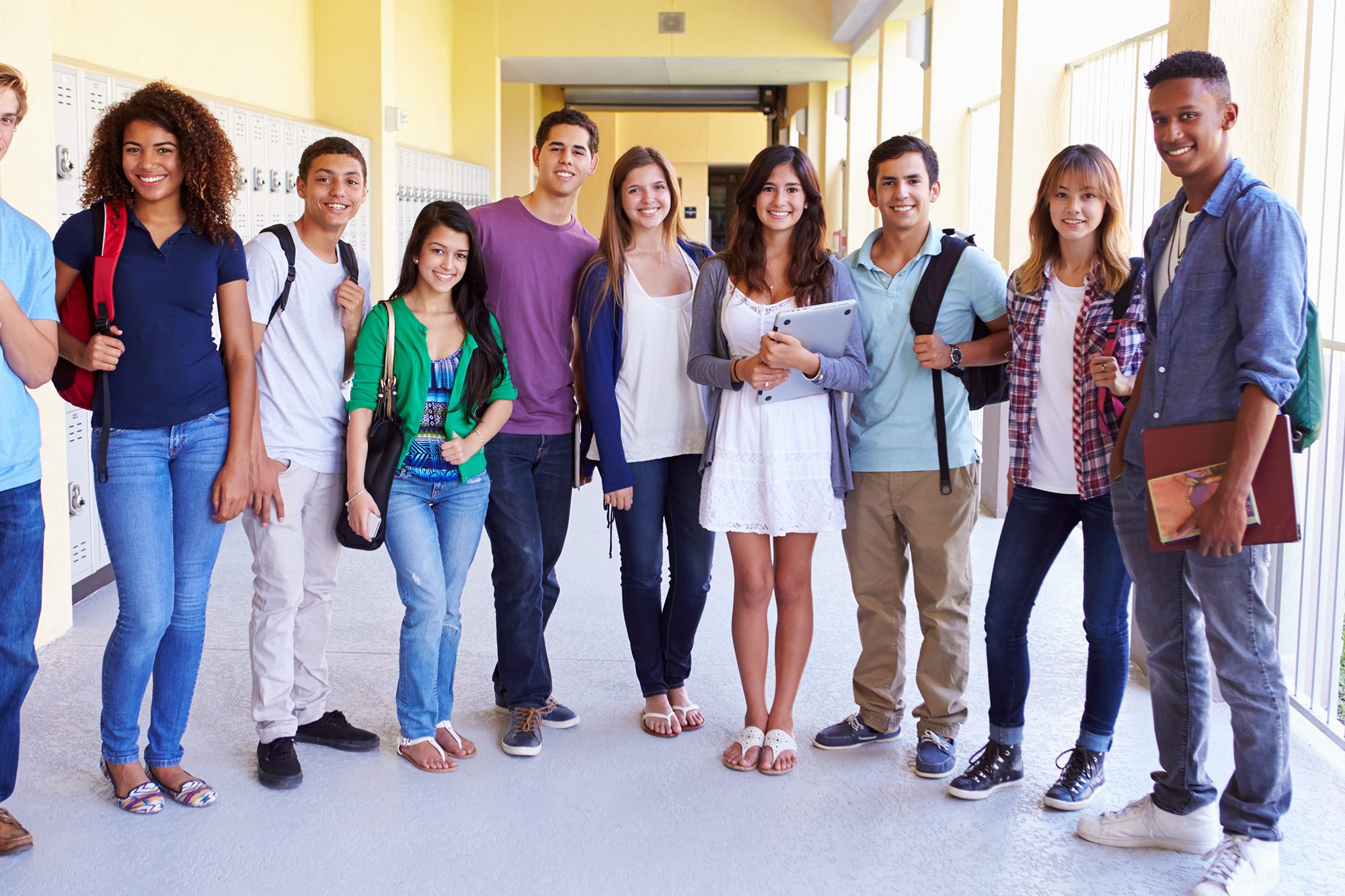 Group of diverse students