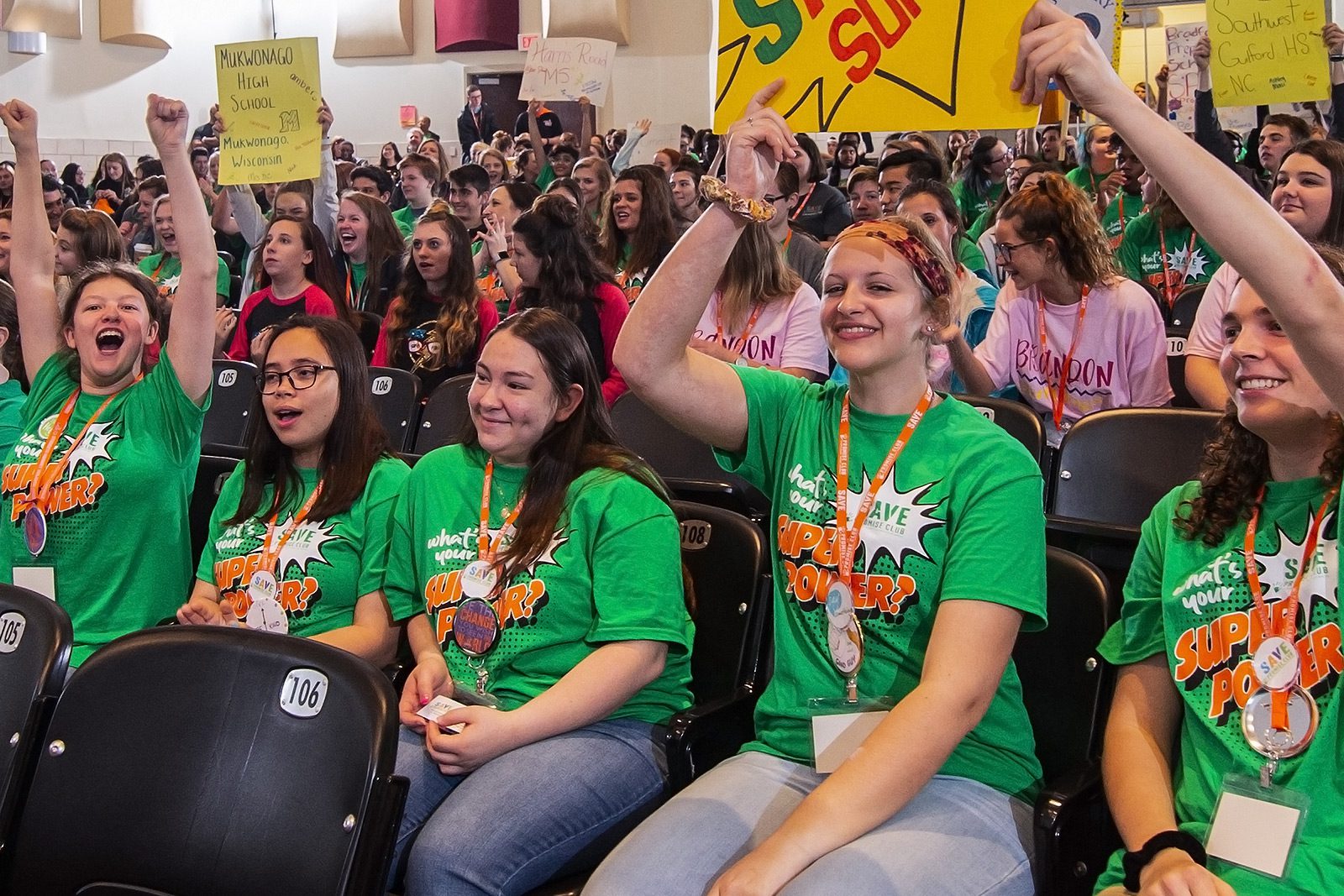 Students at a SAVE Promise Club rally