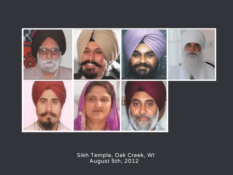 Sikh Temple, Oak Creek, WI shooting victims.