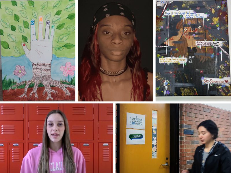 Collage of winners from 2023 student voices contest