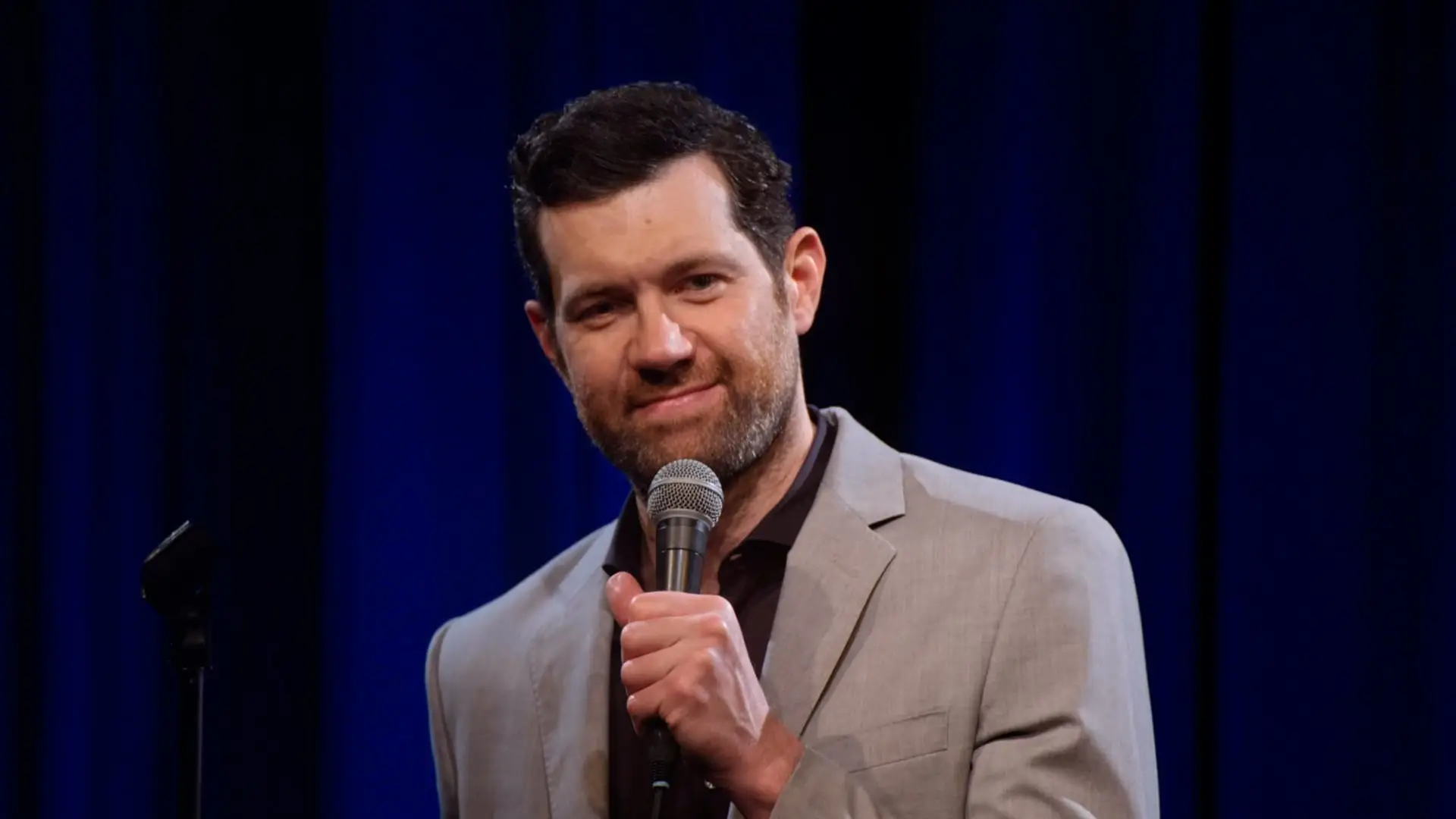 Comedian Billy Eichner on stage