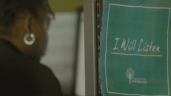 A Sandy Hook Promise Crisis Center staff member.