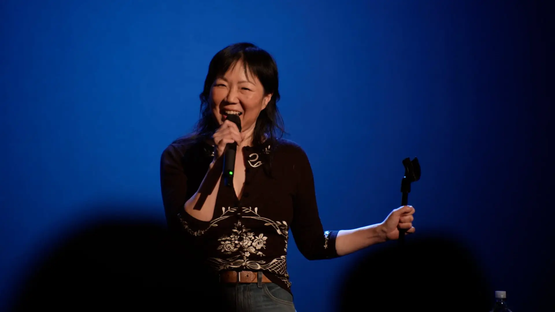 Comedian Margaret Cho on stage