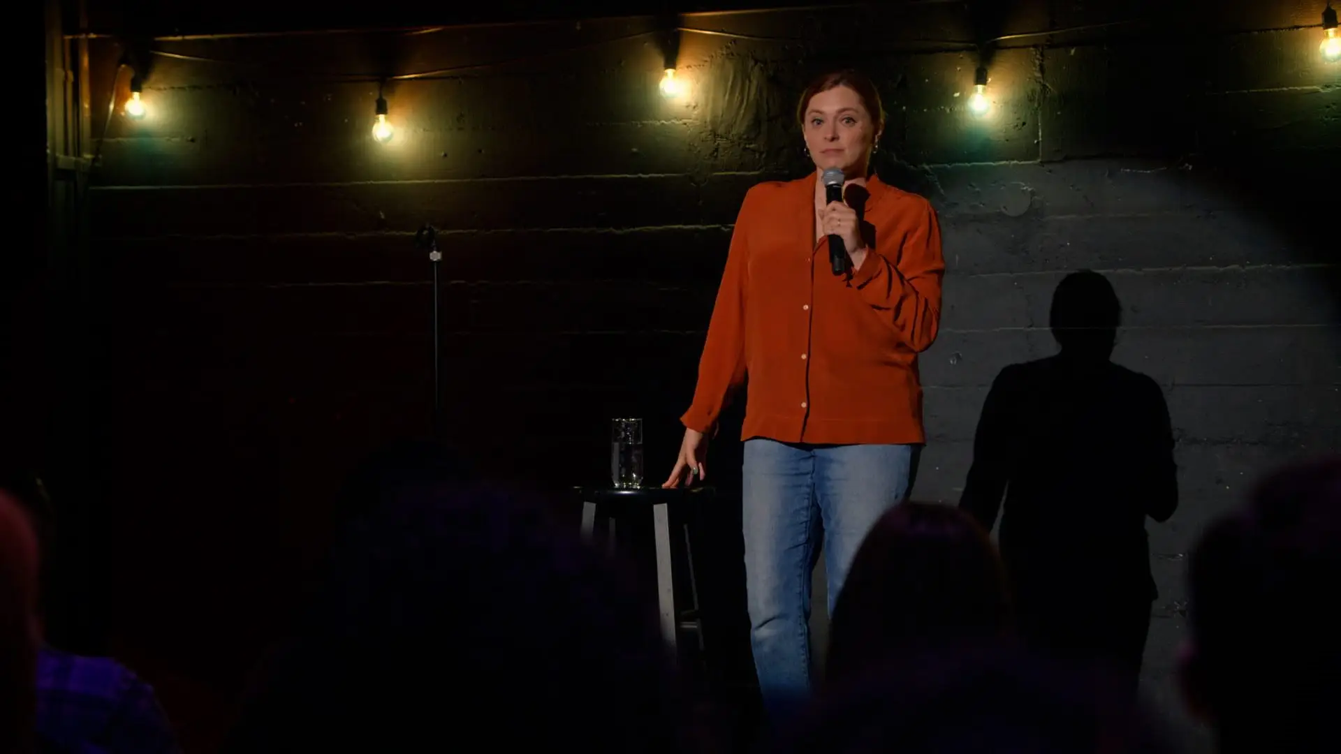 Comedian Rachel Bloom on stage