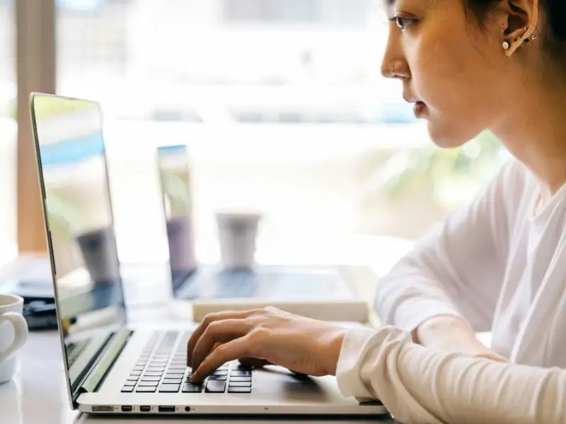 Woman at laptop