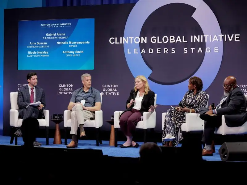 Nicole Hockley at the Clinton Global Initiative 2024 on gun violence prevention in southern states.