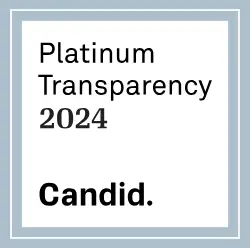Platinum Transparency 2024" badge awarded by Candid for demonstrating the highest level of nonprofit transparency.