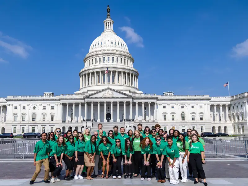 Group photo of supporters in Washington, DC